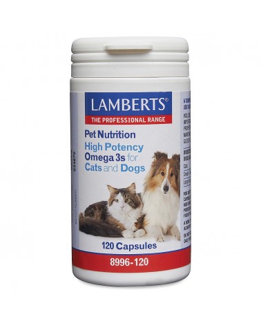 Pet Nutrition Ómega 3 Para Gatos E Cães 120 Cápsulas Lamberts