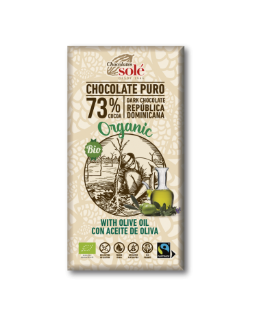 Chocolate Negro 73% Com Azeite Bio Bio 100 Grs Solé