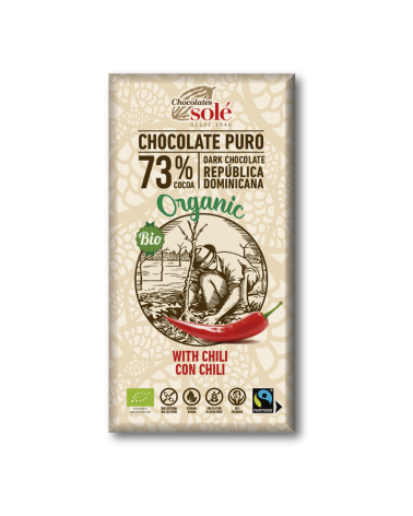 Chocolate Negro 73% Com Chili Bio 100 Grs Solé