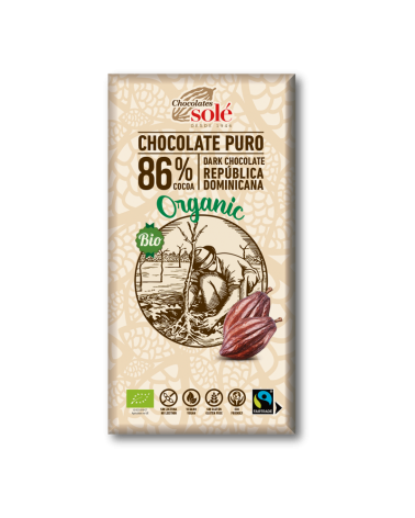 Chocolate Negro 86% Bio 100 Grs Solé