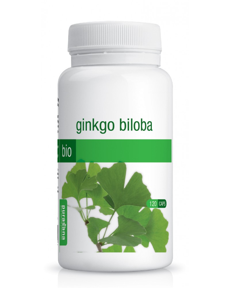 Ginkgo Biloba Bio Mg C Psulas Vegetais Purasana