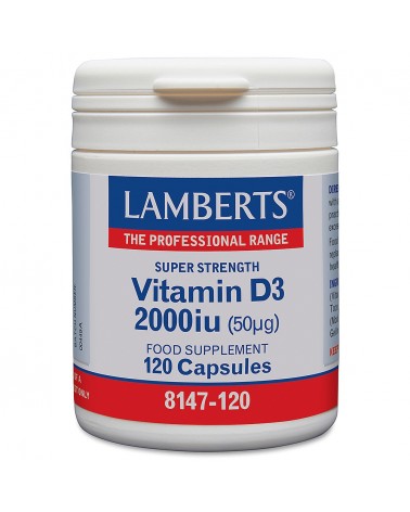 Vitamina D 2000 Ui 120 Capsulas Lamberts