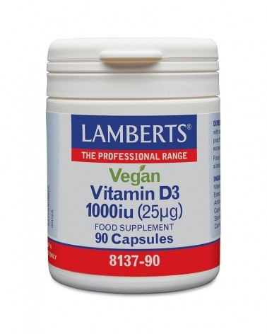 Vitamina D3 1000 Ui (25 Mcg) Vegan 90 Cápsulas Lamberts