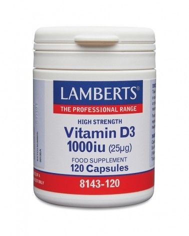 Vitamina D-3 1000 Ui 120 Cápsulas Lamberts