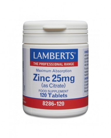 Zinco Citrato 25 Mg 120 Comprimidos Lamberts