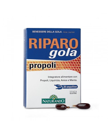 Riparo Gola Própolis 20 Cápsulas Naturando