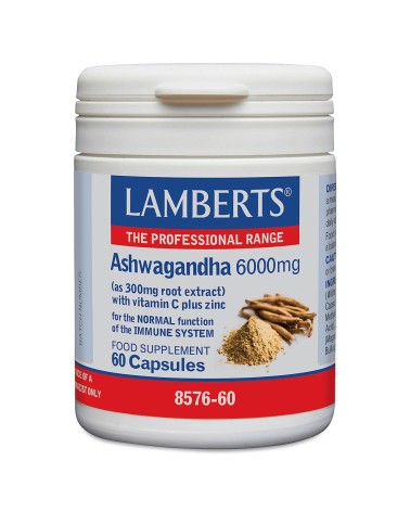 Ashwagandha 6000 Mg 60 Cápsulas Lamberts