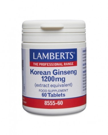Ginseng Coreano 1200 Mg. 60 Cápsulas Lamberts
