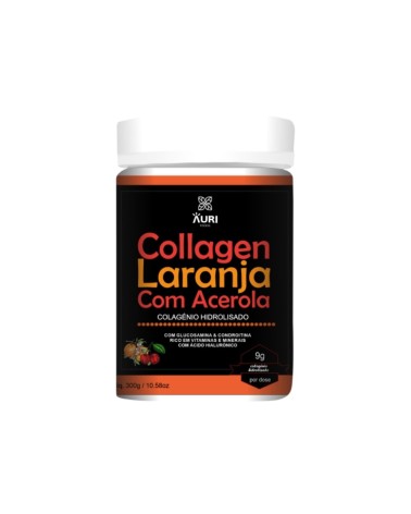 Colagénio Laranja com Acerola 300gr Auri Foods