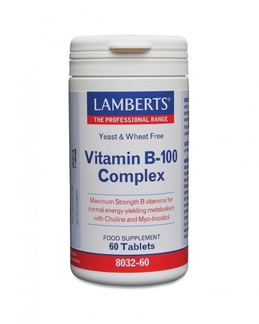 Vitamina B-100 Complex 60 Comprimidos Lamberts