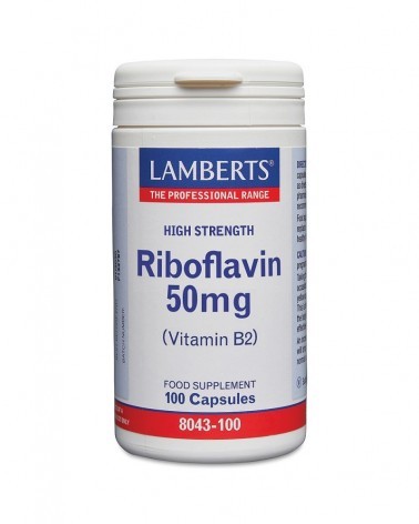 Riboflavina (Vitamina B-2) 50 Mg. 100 Comprimidos Lamberts