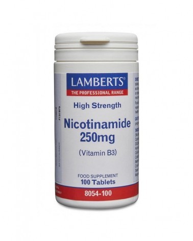 Nicotinamida (Vitamina B-3) 250 Mg. 100 Comprimidos Lamberts