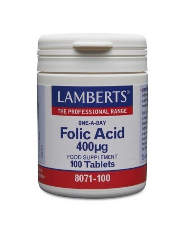 Ácido Fólico 400 Mcg 100 Comprimidos Lamberts