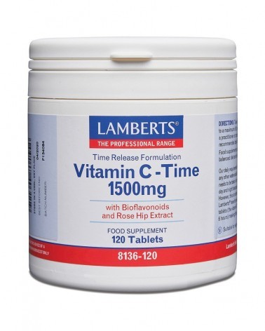 Vitamina C C/ Bioflavonoides 1500 Mg. (Libertação Prolongada) 120 Comprimidos Lamberts