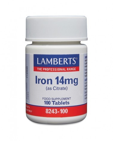 Ferro 14 Mg. (Citrato) 100 Comprimidos Lamberts
