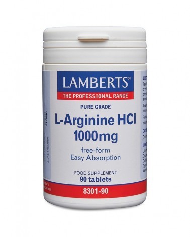 L-Arginina Hci 1000 Mg. 90 Comprimidos Lamberts
