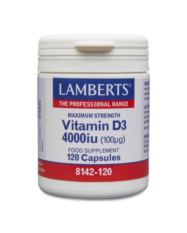 Vitamina D-3 4000 Ui 120 Capsulas Lamberts