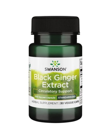 Black Ginger Extract 100 mg 30 Cápsulas Swanson