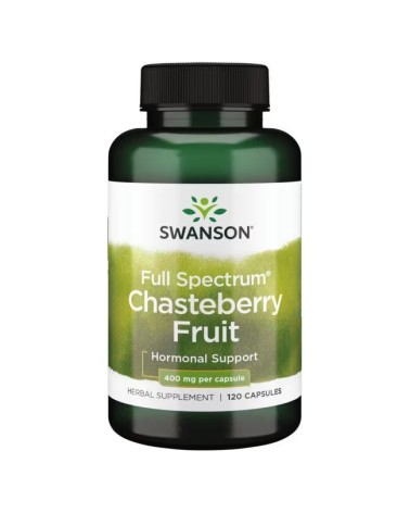 Full Spectrum Chasteberry Fruit 400 mg 120 Cápsulas Swanson