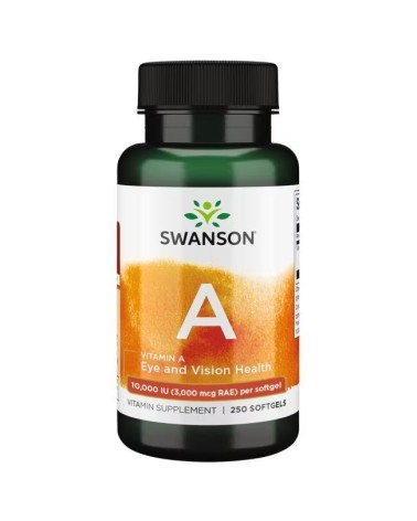 Vitamin A 10000 IU (3000 mcg RAE) 250 Softgels Swanson