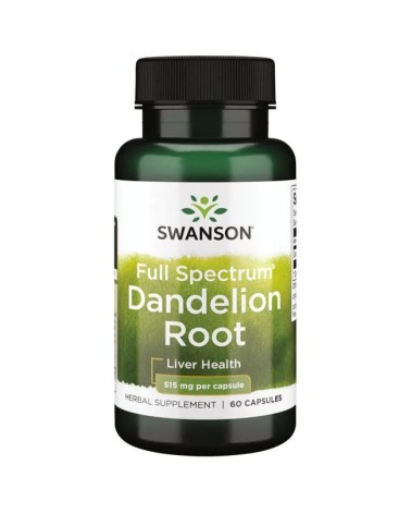 Dandelion Root Full Spectrum (Dente de leão) 515 Mg 60 Cápsulas  Swanson