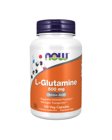 L-Glutamine 500 Mg - 120 Cápsulas Vegetais Now