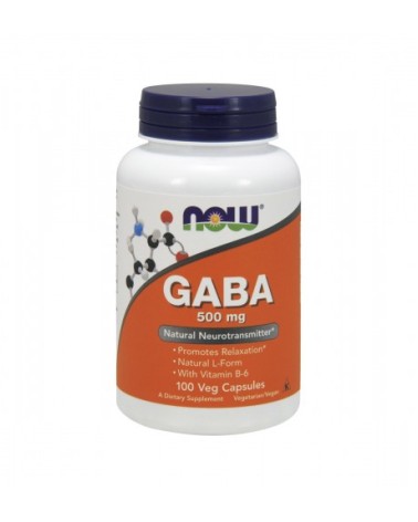 Gaba 500 Mg - 100 Cápsulas Vegetais Now