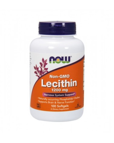 Lecithin 1200 Mg - 100 Cápsulas Vegetais Now