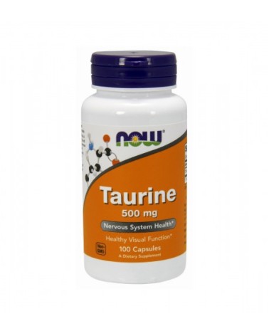 Taurine 500 Mg - 100 Cápsulas Now