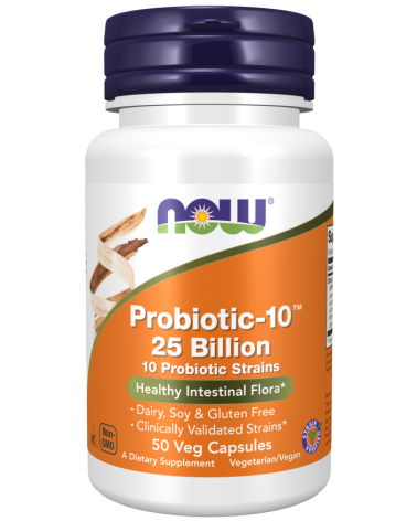 Probiotic-10 25 Billion - 50 Cápsulas Vegetais Now