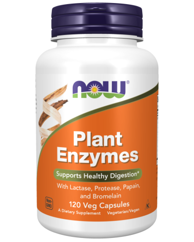 Plant Enzymes (Fórmula Vegetariana) 120 Cápsulas Vegetais Now