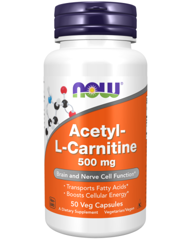 Acetyl L-Carnitine 500 Mg 50 Cápsulas Vegetais Now