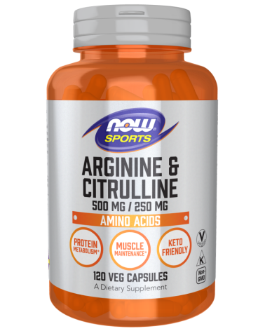 L- Arginina & Citrulina - 120 Cápsulas Now