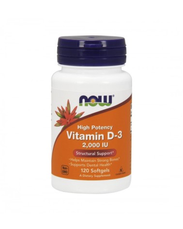 Vitamina D-3 2,000 U.I. - 120 Cápsulas Now