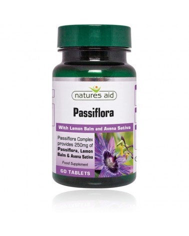 Passiflora C/ Melissa E Aveia 60 Comprimidos Natures Aid