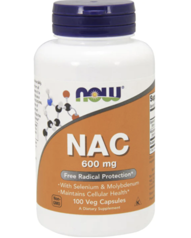 Nac-Acetyl Cysteine 600 mg 100 Cápsulas NOW