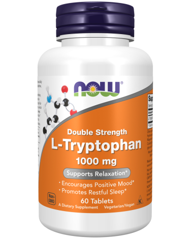 L-Tryptophan, Double Strength 1000 mg 60 Comprimidos Now