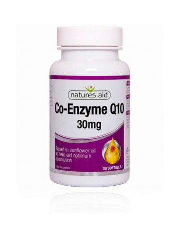 Co-Enzima Q10 30 Mg  30 Softgels Natures Aid