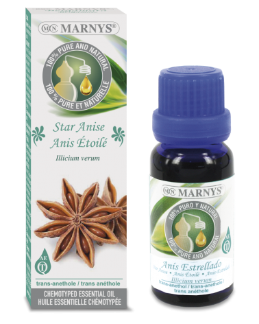 Óleo Essencial De Anis Estrelado (Illicium Verum) 15 Ml. Marnys