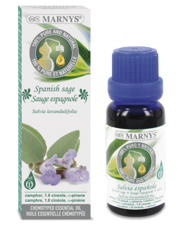 Óleo Essencial De Sálvia Espanhola  (Salvia Lavandulifolia) 15 Ml. Marnys