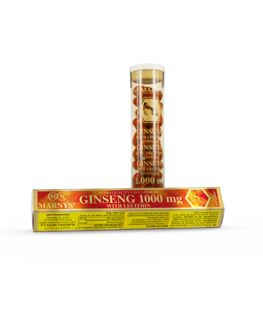 Ginseng Coreano C/ Lecitina - Tubo 30 Cápsulas Marnys