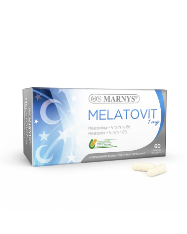 Melatovit - Melatonina + Vitamina B6 60 Cápsulas Vegetais Marnys