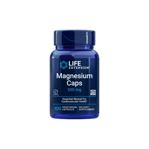 Magnesium 500 Mg 100 Cápsulas Vegetais Life Extension