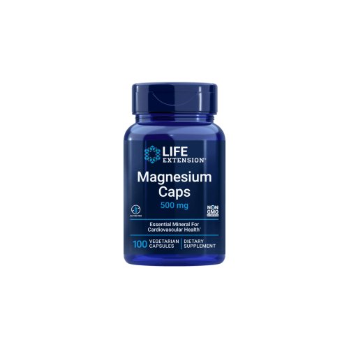 Magnesium 500 Mg 100 Cápsulas Vegetais Life Extension