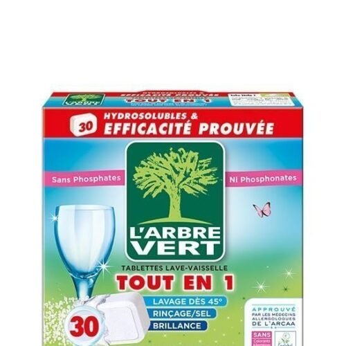 Detergente Máquina Loiça Pastilhas 30 pastilhas L'arbre Vert