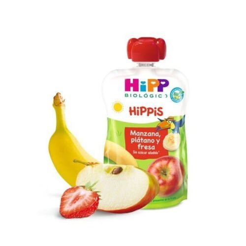 Puré De Maçã, Banana E Morangos Bio 100 G Hipp