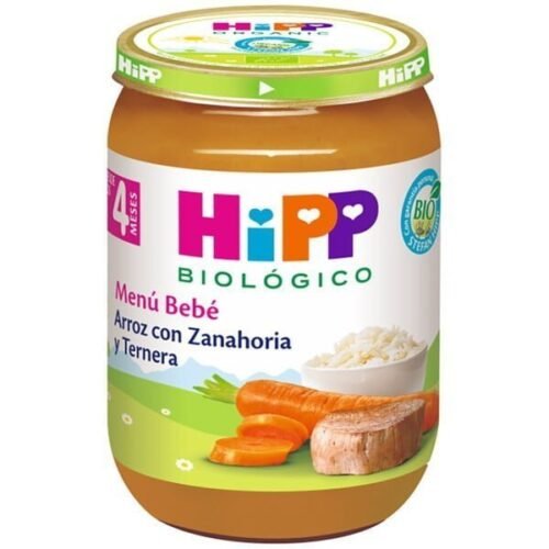 Puré De Arroz Com Cenoura E Carne Bio 190 G Hipp