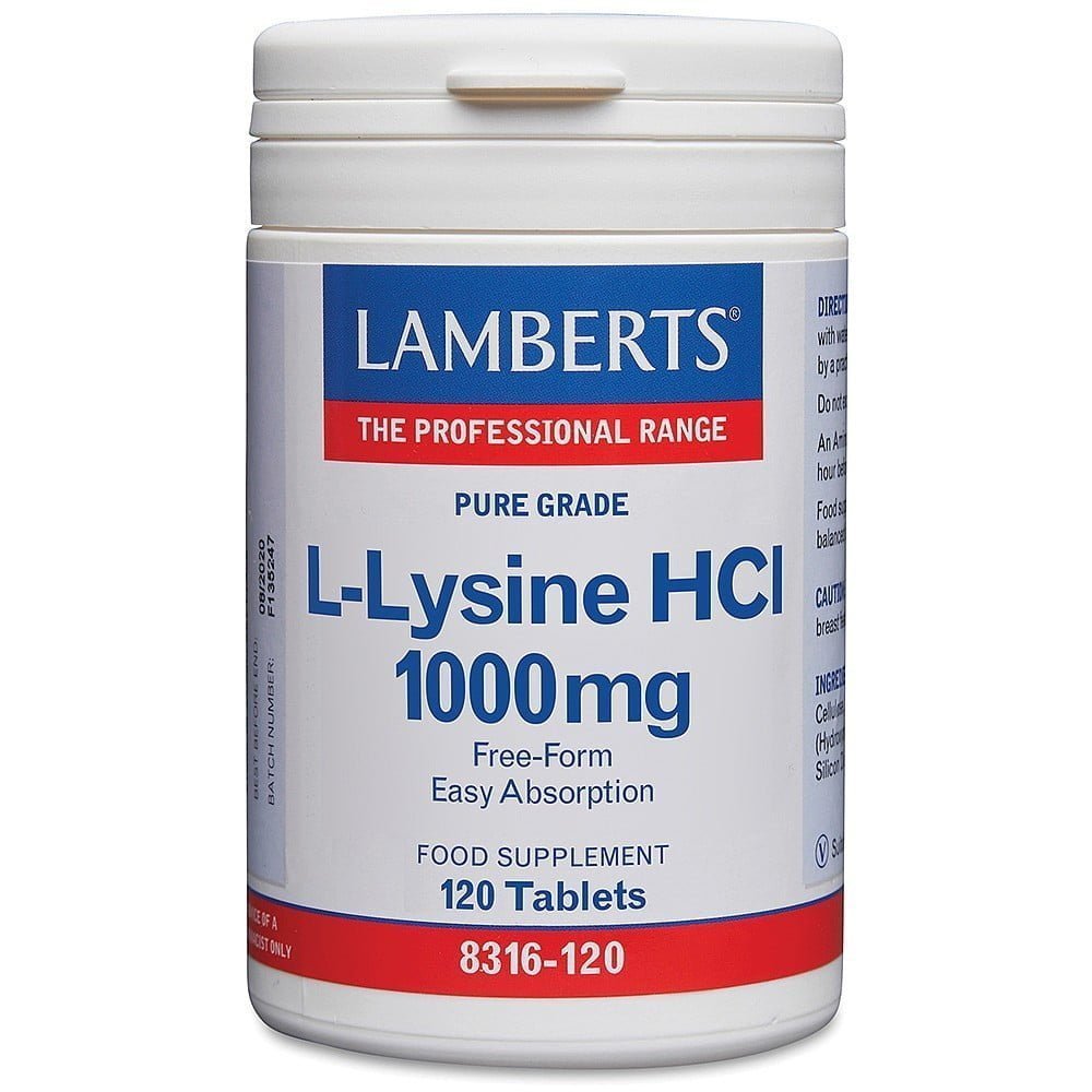 L-Lysine 1000mg 120 Comprimidos Lamberts