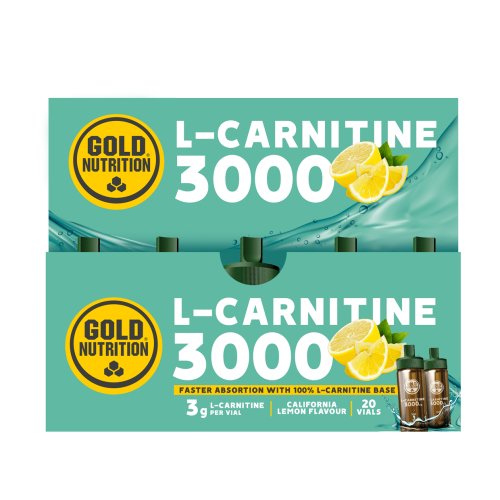 L-Carnitine 3000 Mg Limão 20 Frascos Gold Nutrition