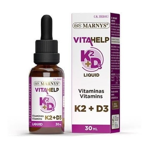 Vitamina K2+D3 Líquida Vitahelp 30 Ml. Marnys
